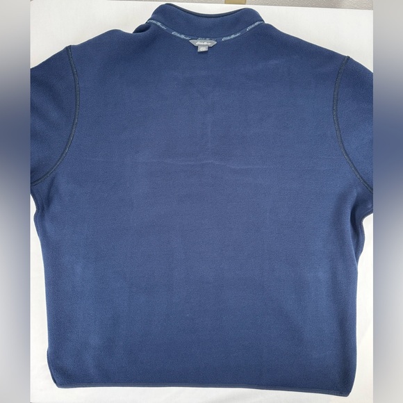 Eddie Bauer Men's Heathered Blue Fleece Pullover Sweater XL - Picture 10 of 13